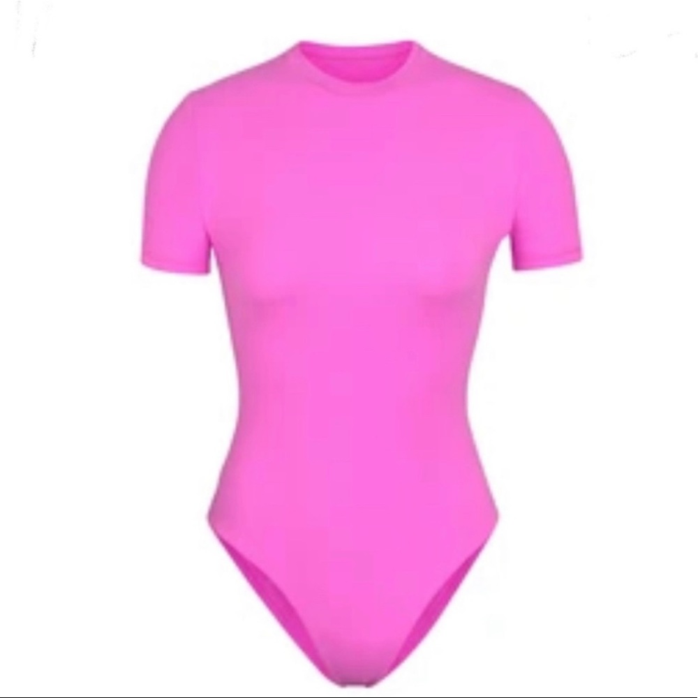 Skims neon orchid shirt bodysuit